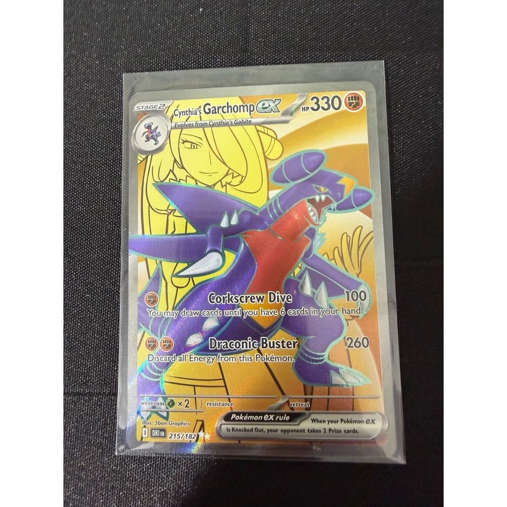 Pokemon Cynthia's Garchomp ex 215/182 Paradox Rift Special Illustration Full Art